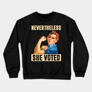 Nevertheless She Voted Feminist 2020 Men Women Crewneck Sweatshirt